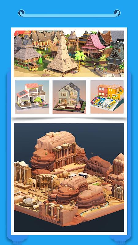 Pocket World 3D - Assemble models unique puzzle Screenshot2