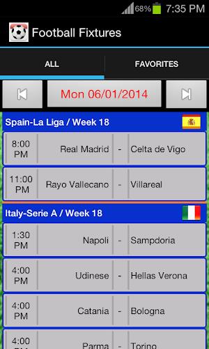 Football Fixtures Screenshot1