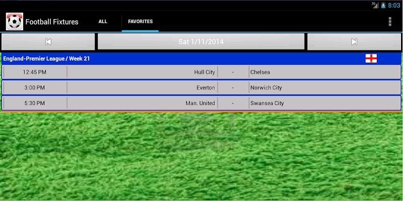 Football Fixtures Screenshot7