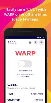 1.1.1.1 warp safer internet apk