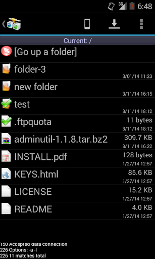 AndFTP (your FTP client) Screenshot2