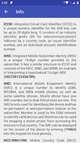 SIM INFO - Dual SIM Card Screenshot3