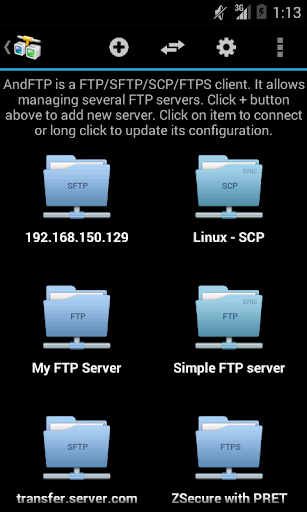 AndFTP (your FTP client) Screenshot1