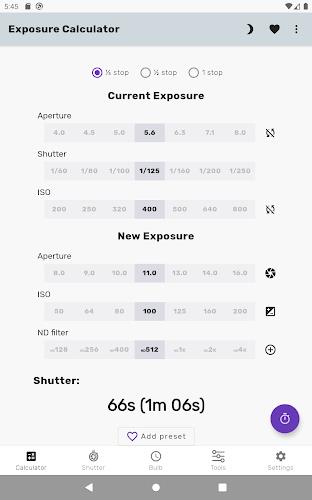 Exposure Calculator Screenshot9