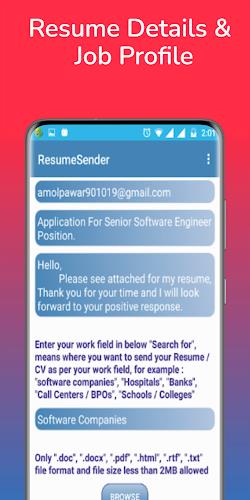 Resume Sender - CV Send Resume Screenshot10