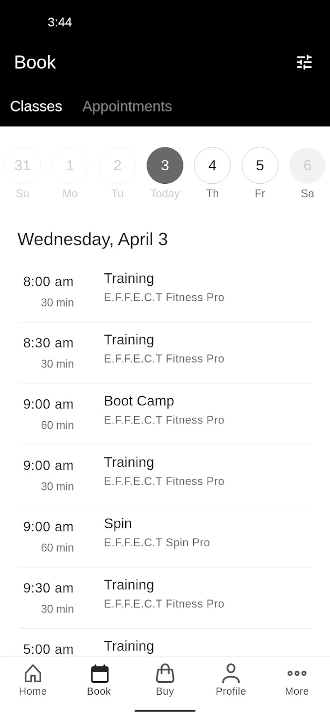 Effect Fitness Atlanta Screenshot2