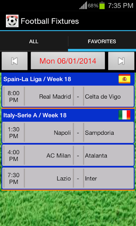 Football Fixtures: Live Scores Screenshot2