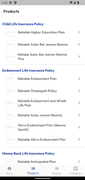 Reliable Life Insurance Screenshot1