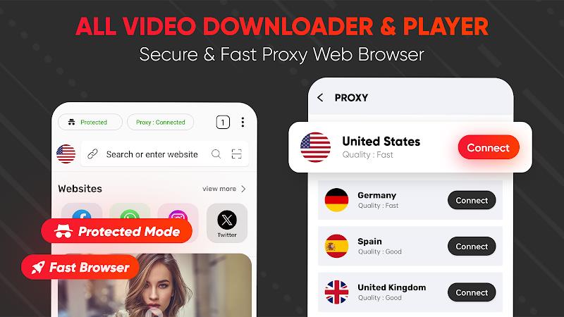 Video Downloader-Proxy Browser Screenshot1