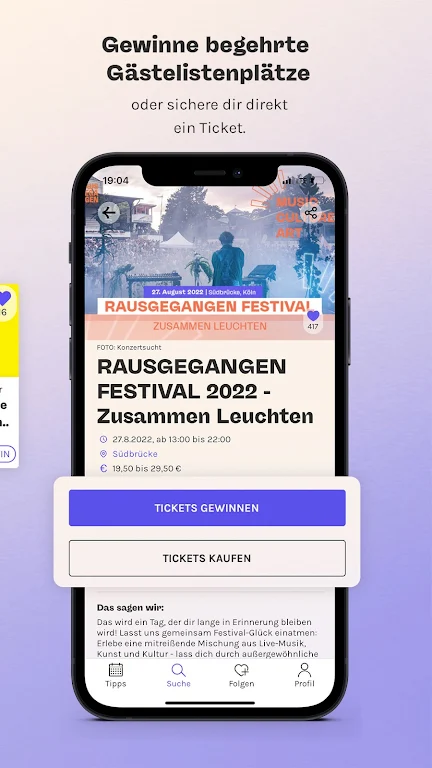 Rausgegangen: Events entdecken Screenshot1