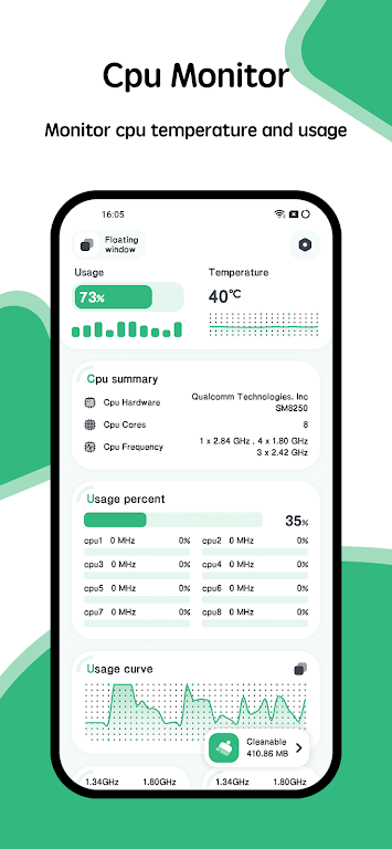 CPU Monitor - temperature Screenshot2