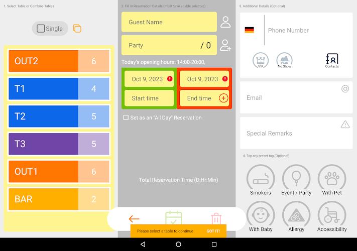 Table Planner & Reservations Screenshot3