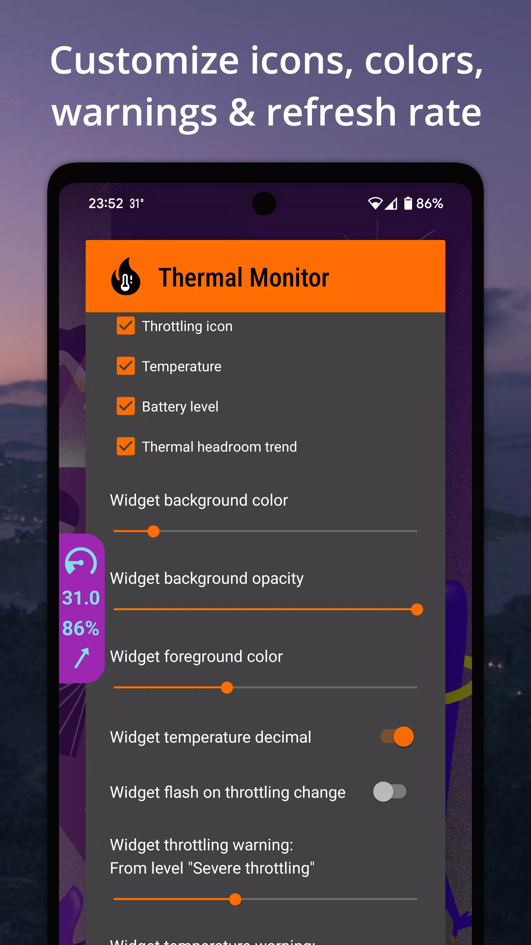 Thermal Monitor: Temperature & Screenshot1