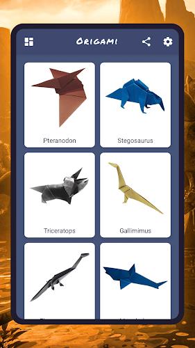 Origami dinosaurs paper shapes Screenshot22