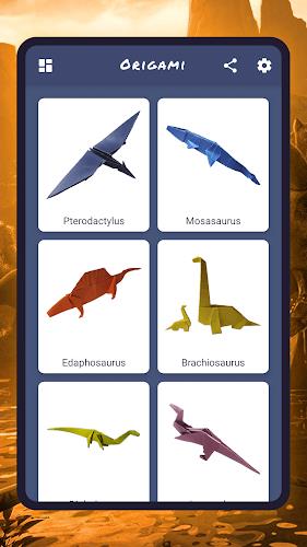 Origami dinosaurs paper shapes Screenshot2