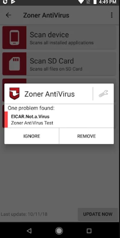 Zoner AntiVirus Screenshot1