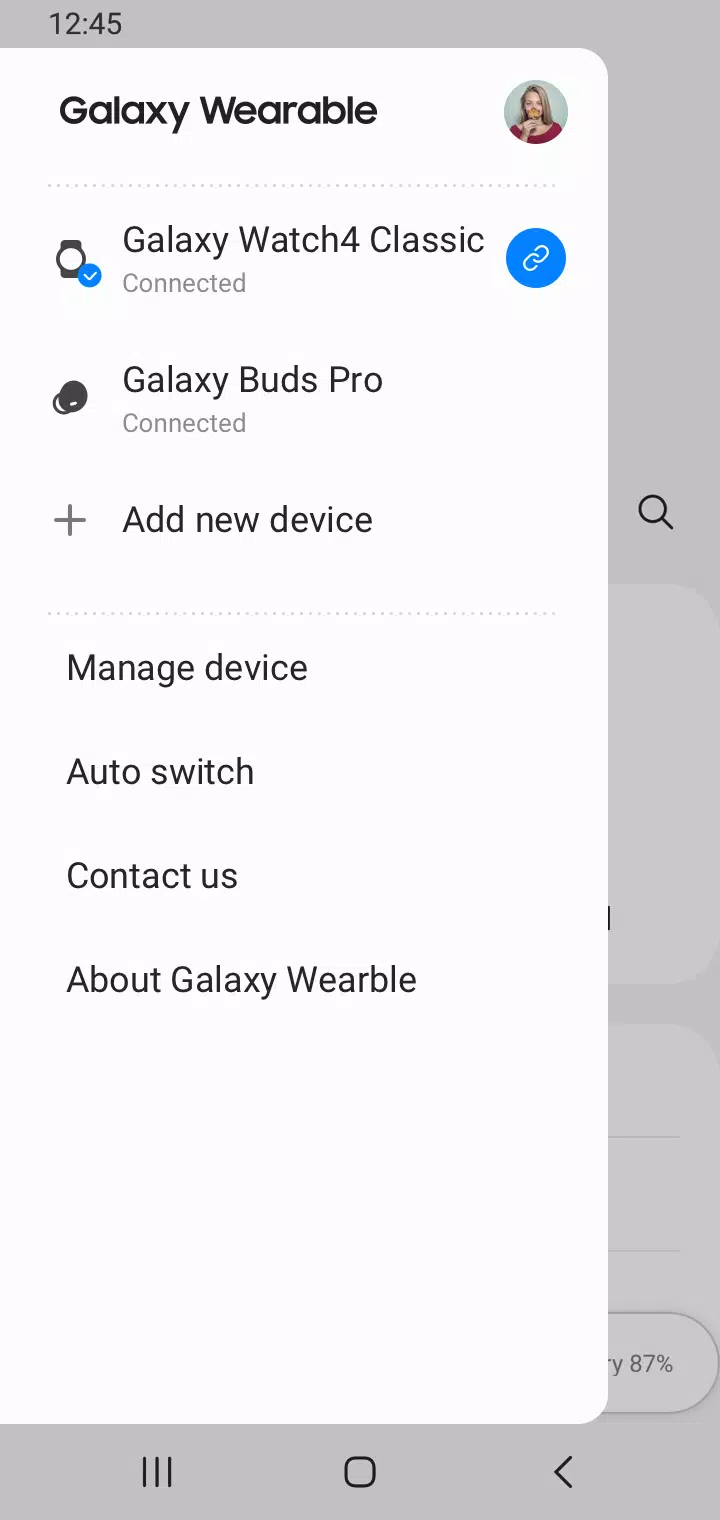 Galaxy Wearable Screenshot1