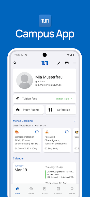 TUM Campus App Screenshot1