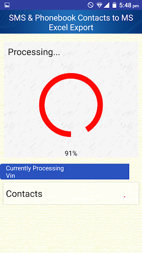Save Phonebook & SMS to Excel Screenshot2