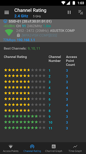 WiFi Analyzer (open-source) Screenshot3