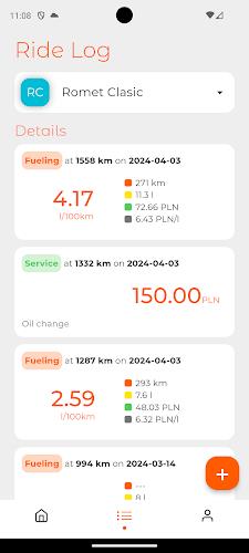 Motorcycle Fuel and Mileage Screenshot2