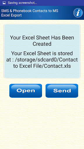 Save Phonebook & SMS to Excel Screenshot3