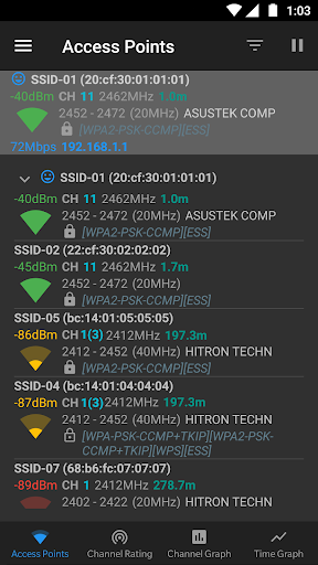 WiFi Analyzer (open-source) Screenshot2