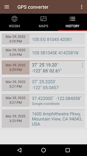 GPS coordinate converter Screenshot3