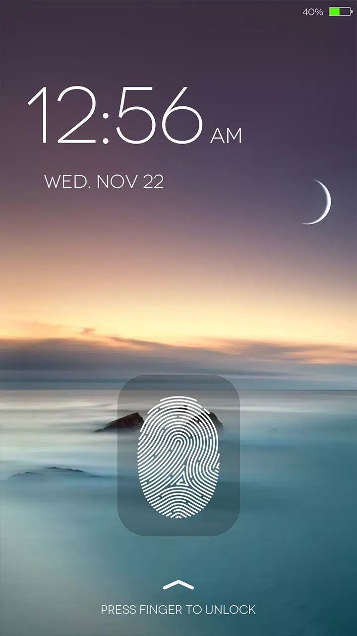 экран блокировки отпечатков пальцев симулированный Screenshot2