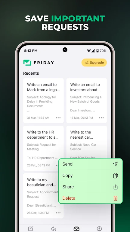 Friday: AI E-mail Assistant Screenshot6