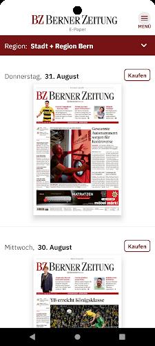 BZ Berner Zeitung E-Paper Screenshot1