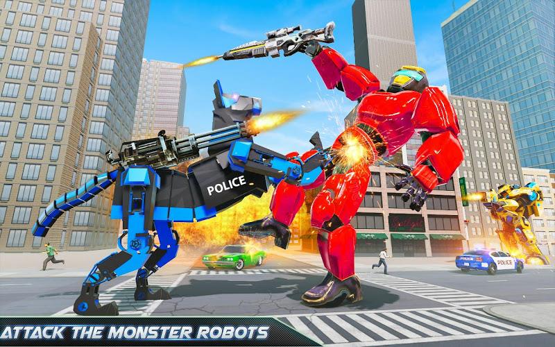 US Police Dog Robot Car Game Screenshot11