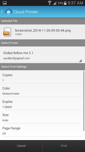 Cloud Printer - PDFs, Photos Screenshot5