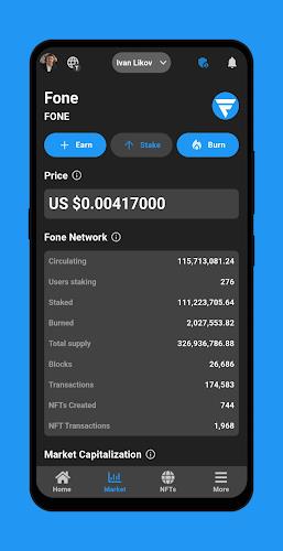 Fone Network AI, Earning, NFTs Screenshot2