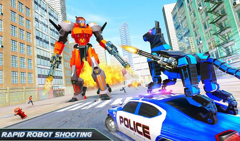 US Police Dog Robot Car Game Screenshot10