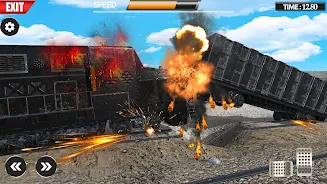 Train Vs Giant Pit Crash Games Screenshot3