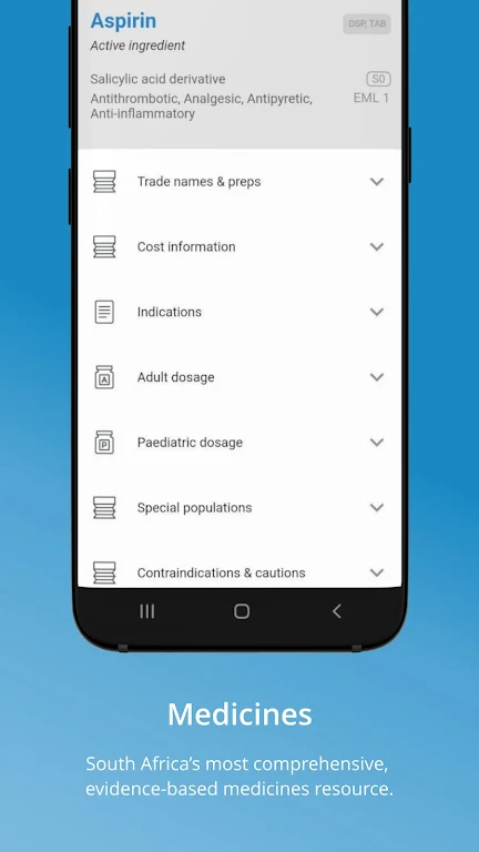 EMGuidance - Medicines Info Screenshot1