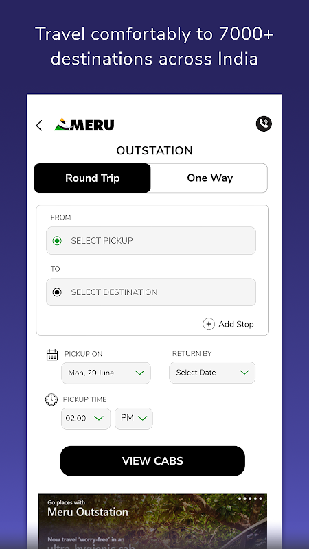 Meru Cabs- Local, Rental, Outs Screenshot4