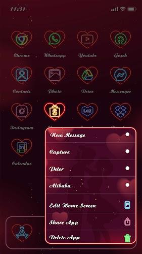 Wow Valentine Neon Icon Pack Screenshot20