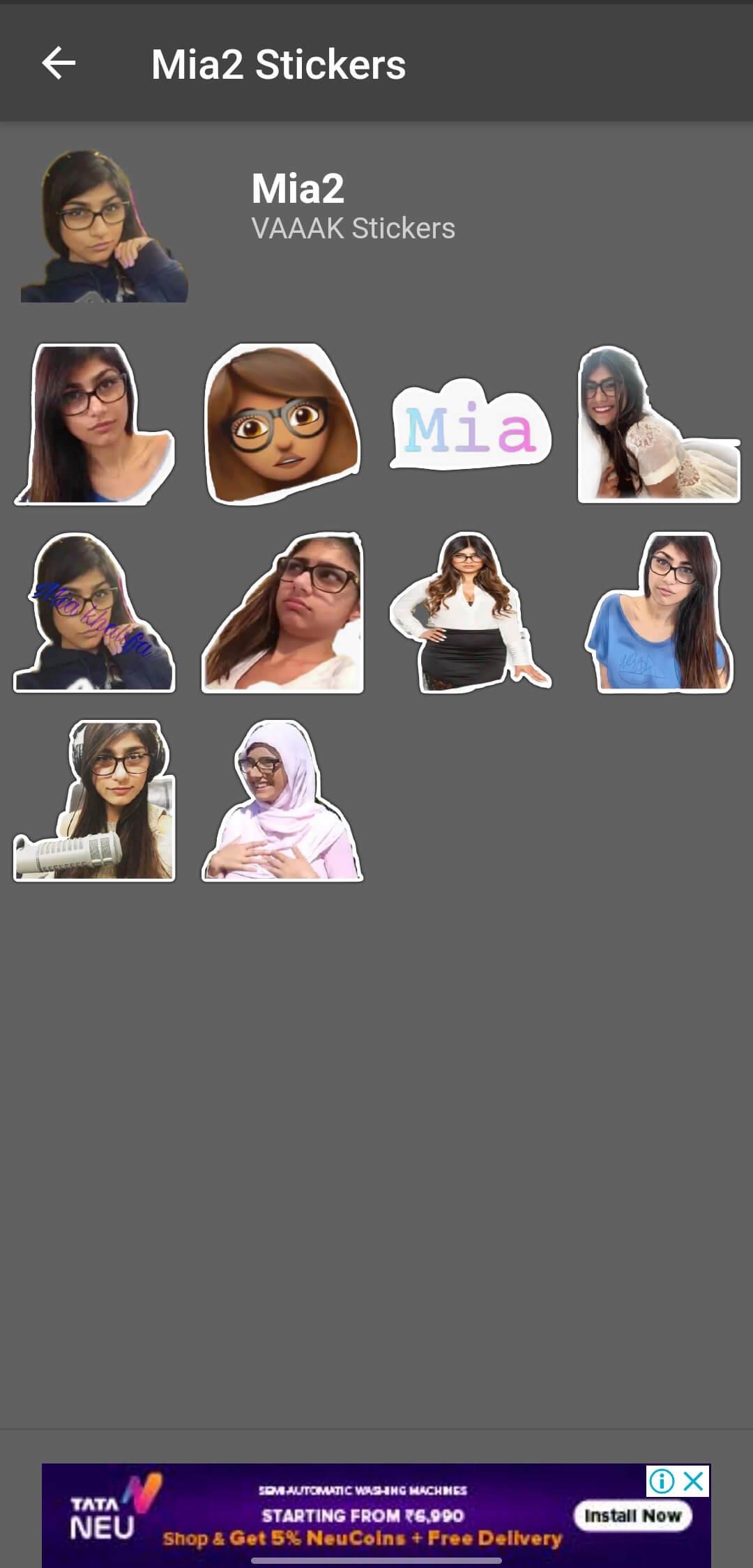 Mia Khalifa Stickers Whatsapp Apk Screenshot1