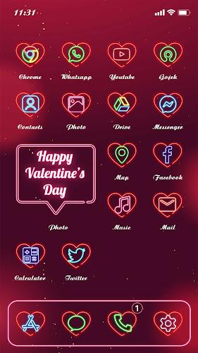 Wow Valentine Neon Icon Pack Screenshot15