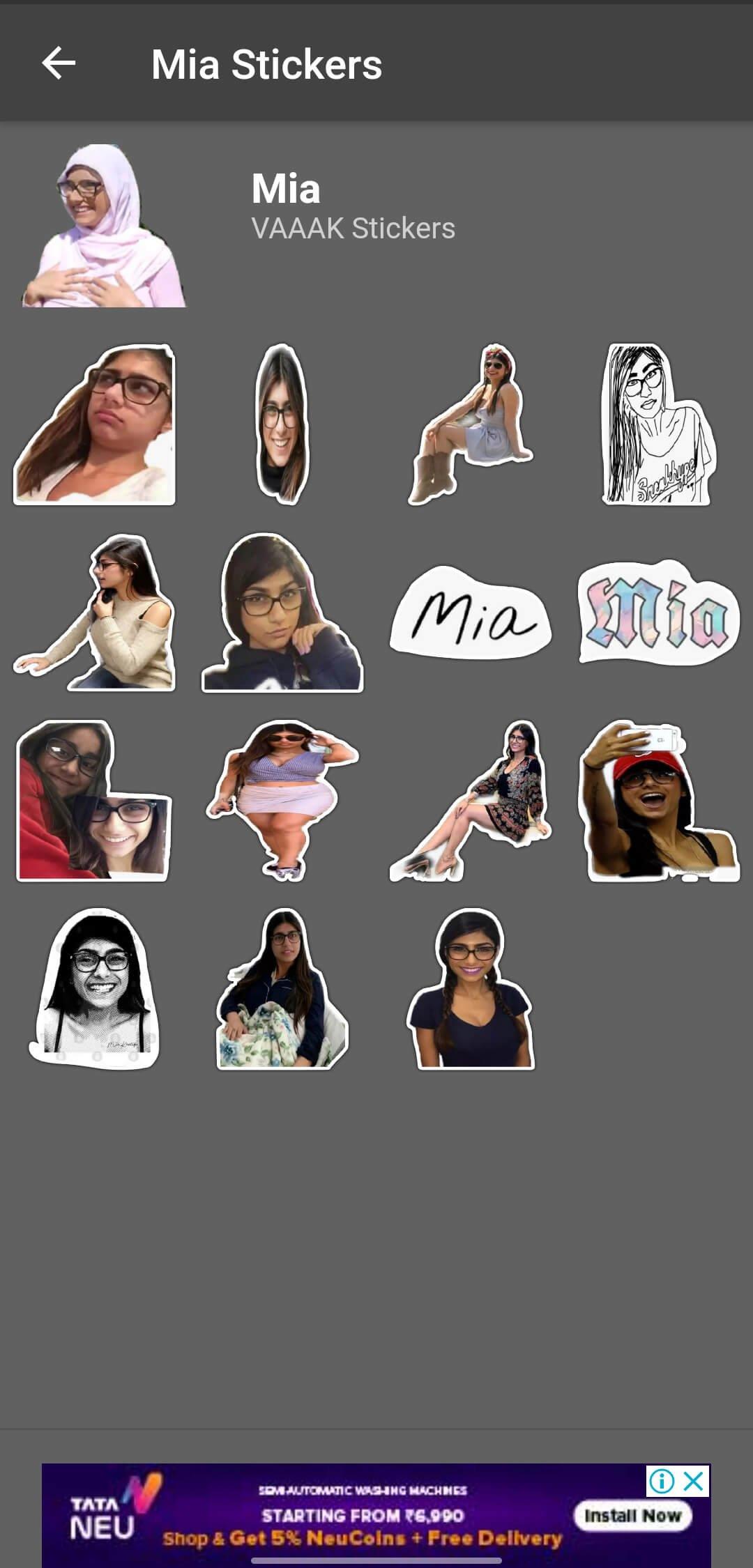 Mia Khalifa Stickers Whatsapp Apk Screenshot2