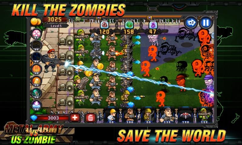 Army vs Zombies :Tower Defense Screenshot3
