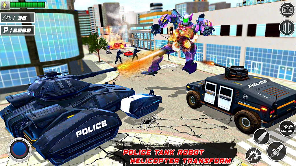 Police Robot Car Transforming Screenshot2
