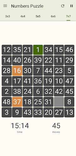 15 Number puzzle sliding game Screenshot5