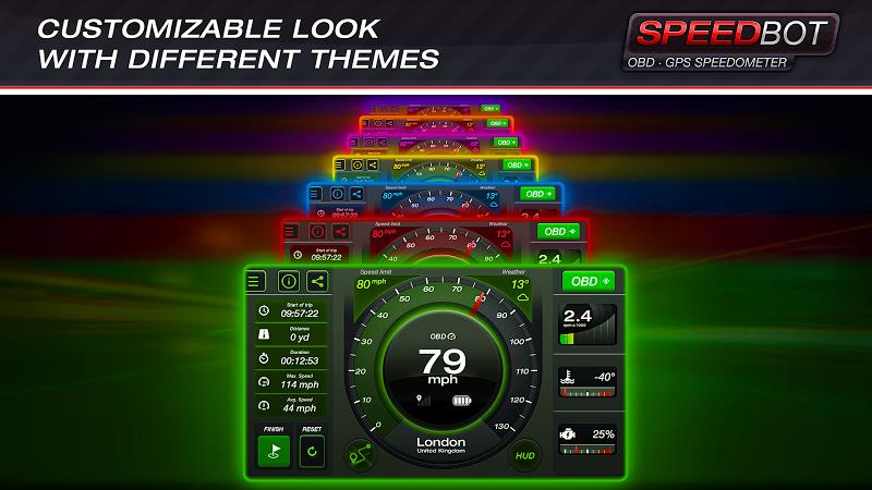 Speedbot. GPS OBD2 Speedometer Screenshot4