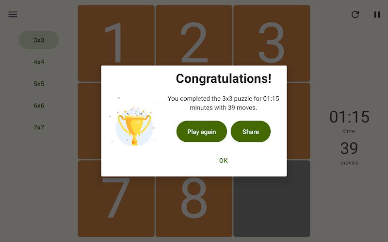 15 Number puzzle sliding game Screenshot13