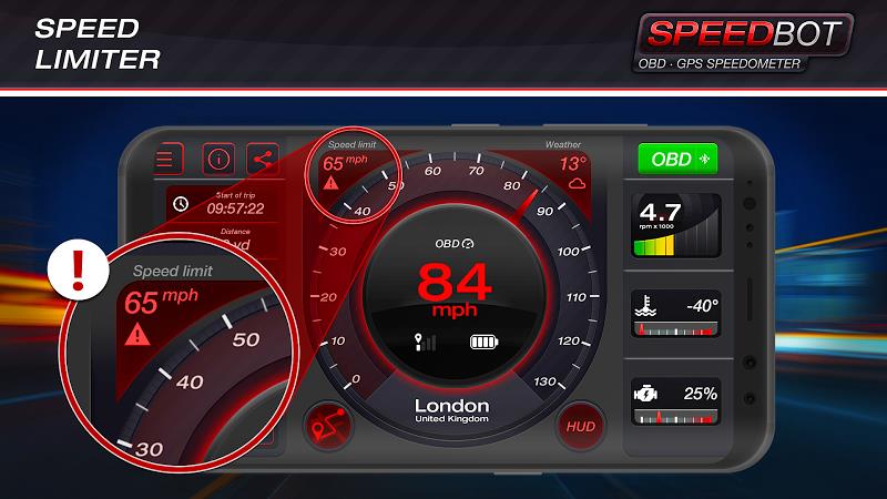 Speedbot. GPS OBD2 Speedometer Screenshot2