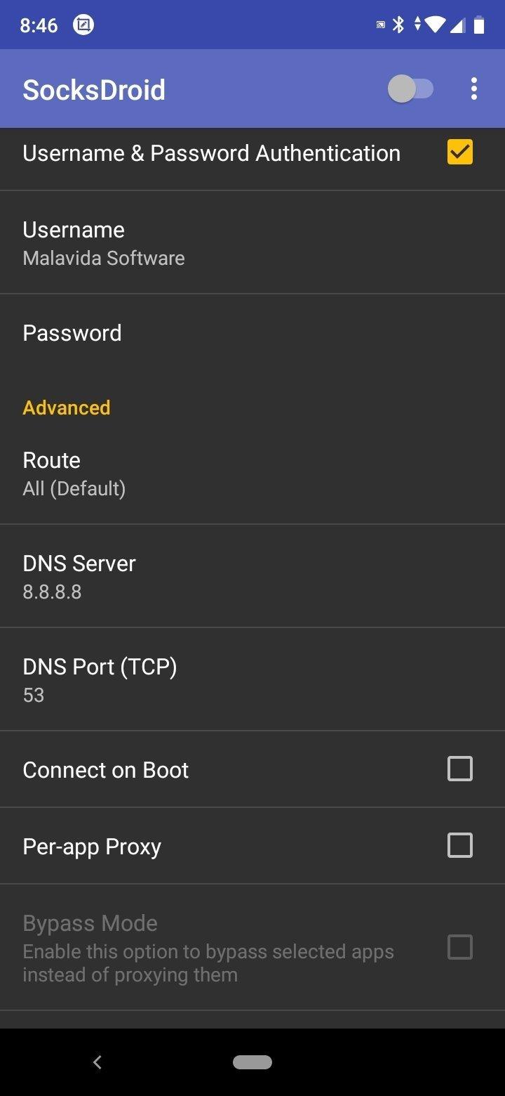 SocksDroid Screenshot6