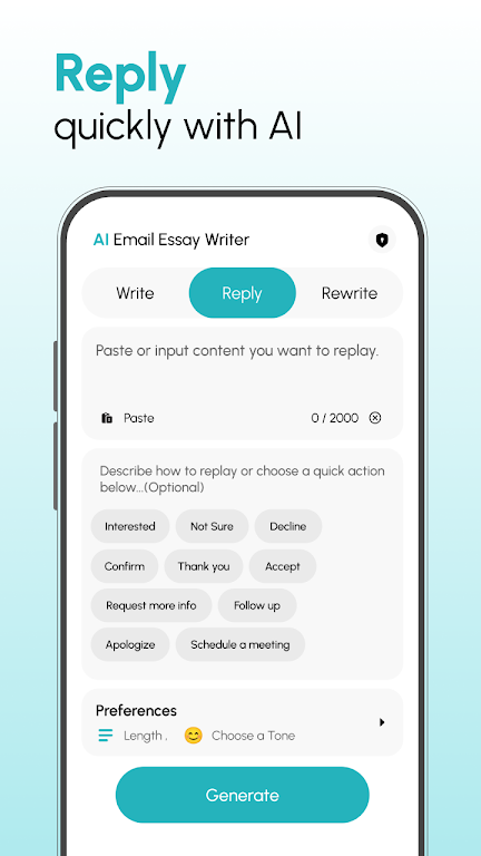 AI Email Writer Reply Screenshot2